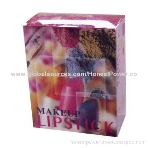 Custom Printing Plastic Box, Suitable for Cosmetic Packing, Various Sizes and Designs are Accepted